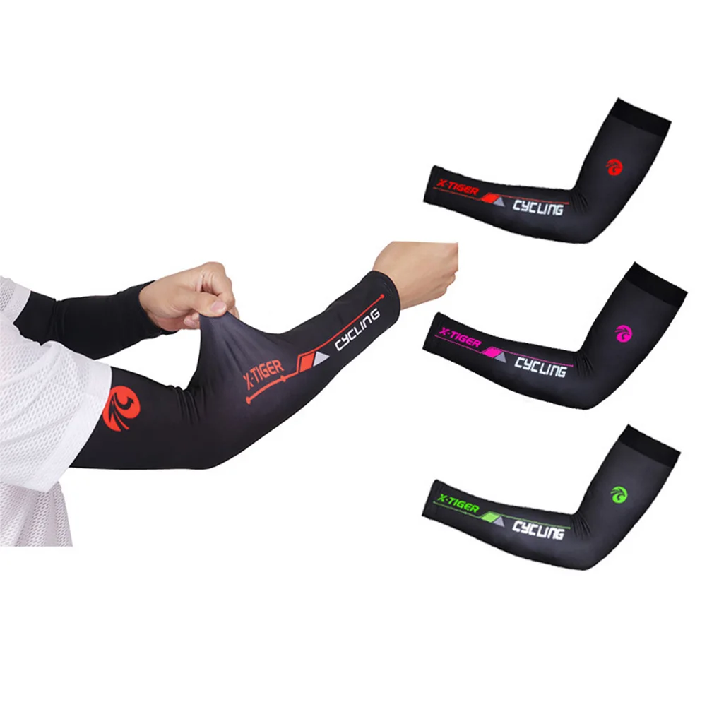

1Pair Cycling Sleeve Outdoor Sports Arm Sleeve Sun Protection UV Arm Sleeves Ice Fabric Breathable Running Cycling Arm Warmers