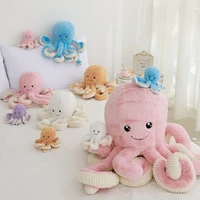 40 80cm lovely simulation octopus keychain pendant plush stuffed toy soft animal home accessories cute animal doll children gift