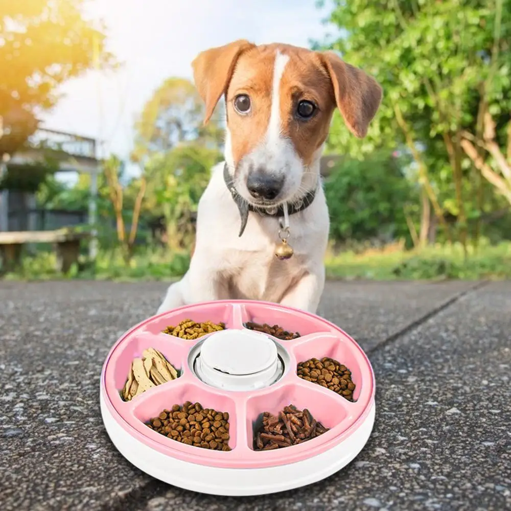 Автоматическая таймерная кормушка для домашних животных 6 блюд ячеек