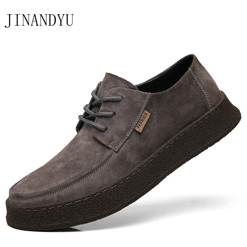 

Cow Suede Business Shoe Platform Shoes Male Spring Autumn Casual Plateforme Shoes Man Fashion Lace Up Sports Shoes for Men