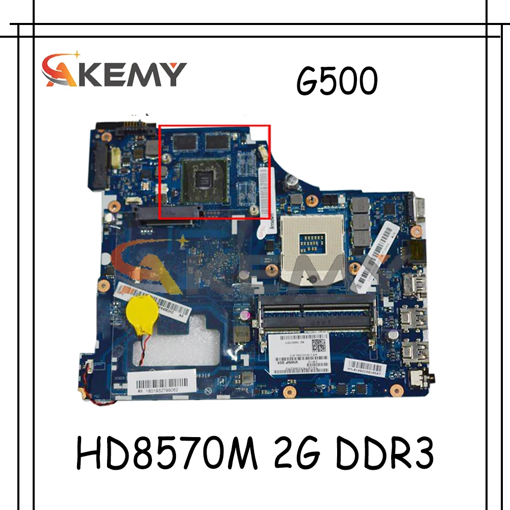 

Akemy VIWGP/гр LA-9631P материнская плата для ноутбука Lenovo G500 Материнская плата ноутбука 90002822 PGA989 HD8570M 2G DDR3 100% тест