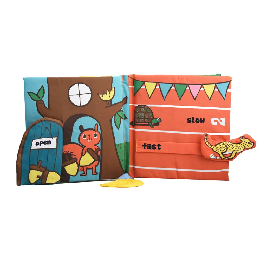 Мягкая новая ткань для развития интеллекта ребенка обучающая картина книга