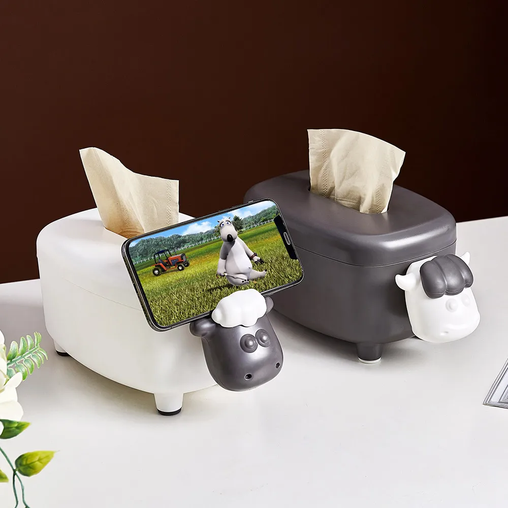 Домашние коробки для салфеток крупного рогатого скота Настольный диспенсер