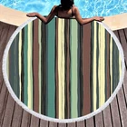 Пляжное полотенце в скандинавском стиле с геометрическими полосками, 150 см, коврики из микрофибры, большое полотенце для йоги, путешествий, активного отдыха, детское и женское полотенце