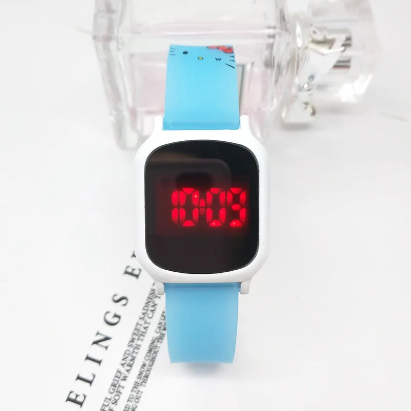 

Fashion cute kt cat new LDE touch screen children's cartoon watch cute girl electronic watch