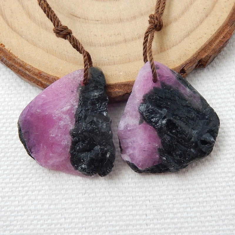 Натуральный драгоценный камень серпантин Рубин Самоцветы самородок серьги из