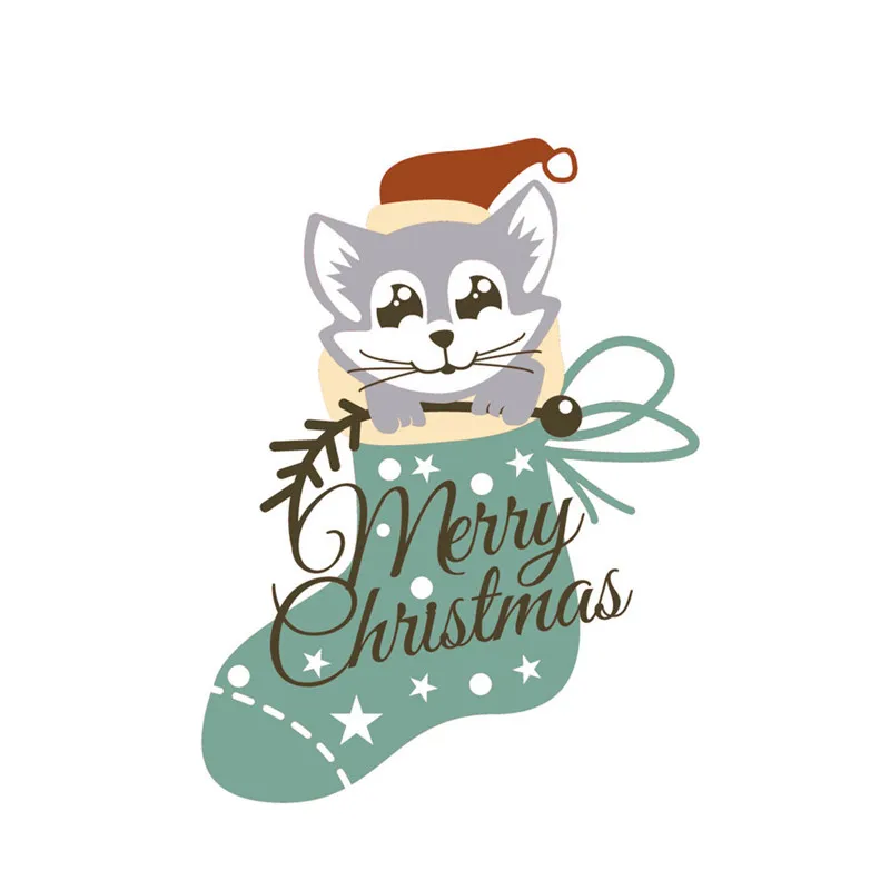 DiyArts штампы Счастливого Рождества носки животные металлические Вырубные новые