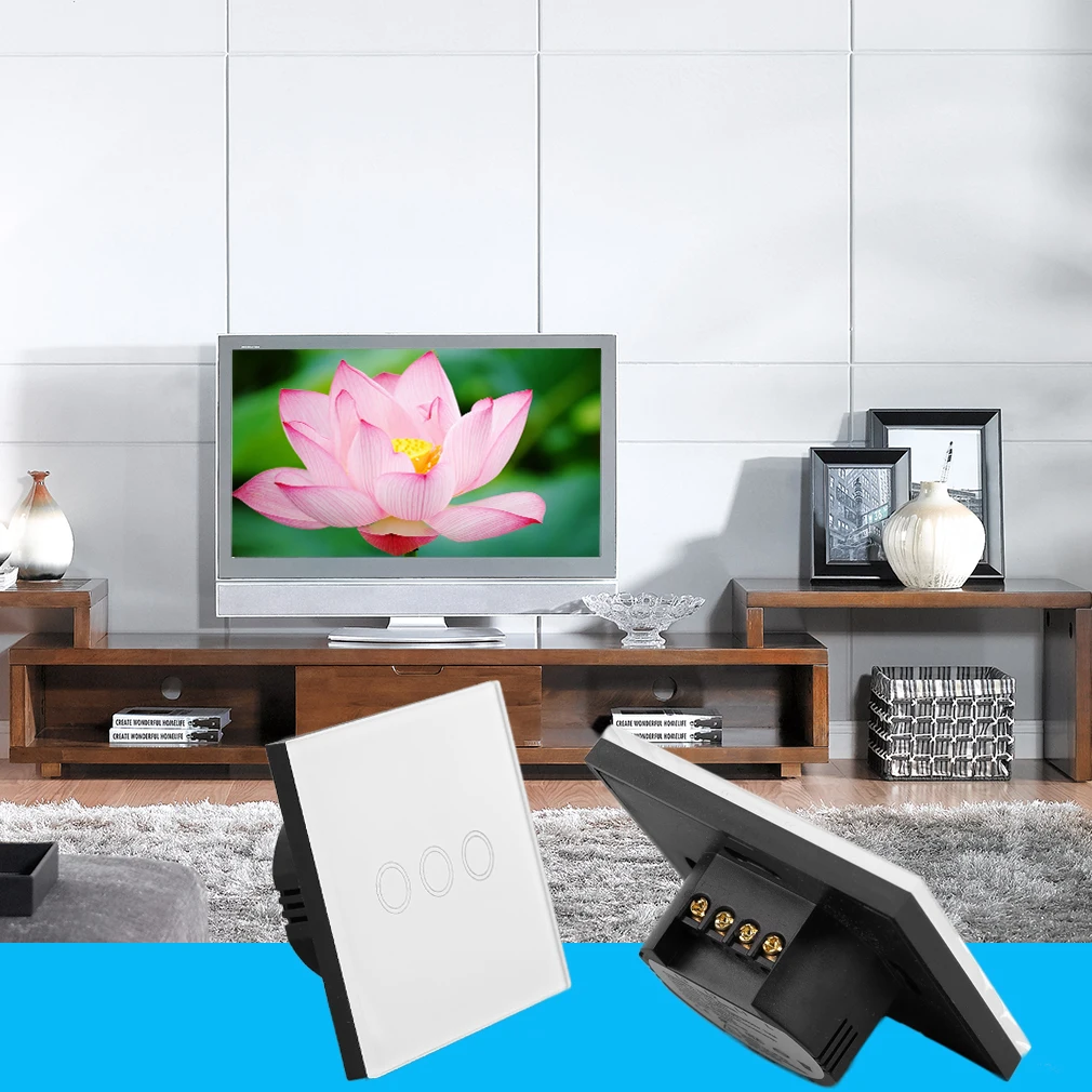 Штепсельная Вилка европейского стандарта 1/2/3 выключатель с сенсорным экраном 1 2 3