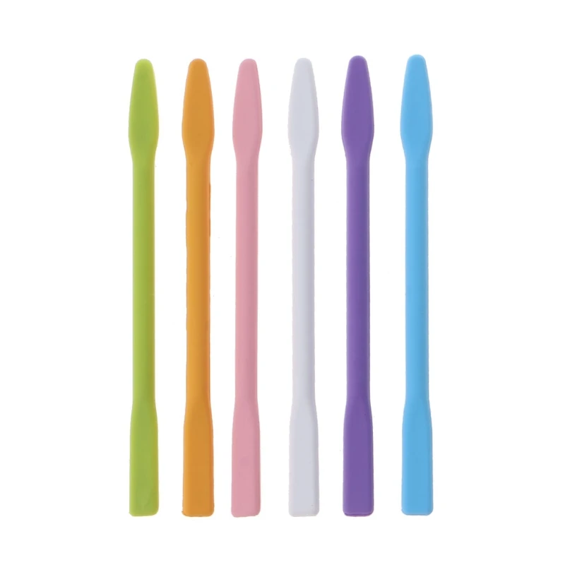 

6Pcs Silicone Stir Stick Mixing Resin Stirring Rods Liquid Paint Epoxy DIY Craft