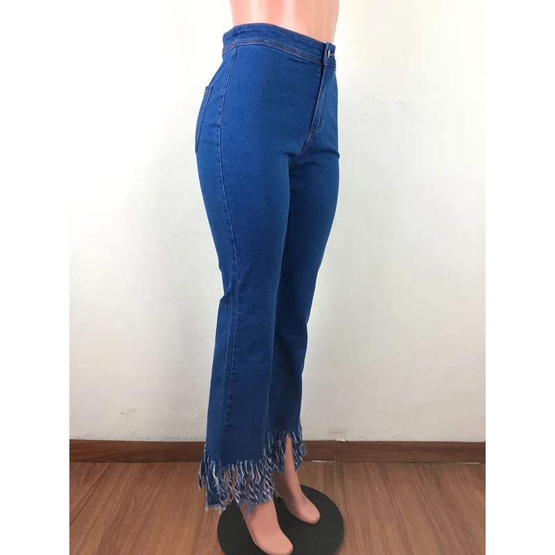 Джинсы-клеш Женские однотонные с высокой талией 3 цвета |