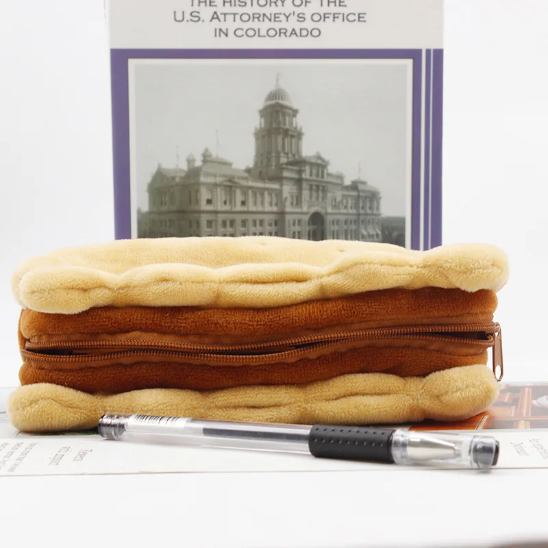 Case 15cm Stuffed Soft Good Quality Sandwich Cookie Shape Doll Christmas Birthday Gifts For Kids