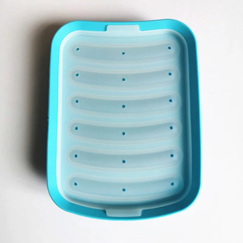 Hamburger Mold Baking Kitchen Gadget Homemade DIY Six-Piece Lid Silicone Sausage Hot Dog Rapid Prototyping | Дом и сад