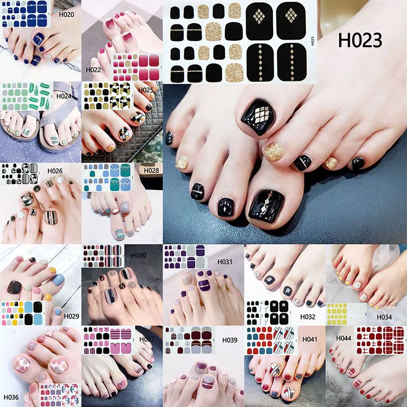 

LADY KINDOM 3D Bronzing Various Patterns Nail Polish Stickers Waterproof Long Lasting Toenail Strips Eco-friendly Toenail Decals