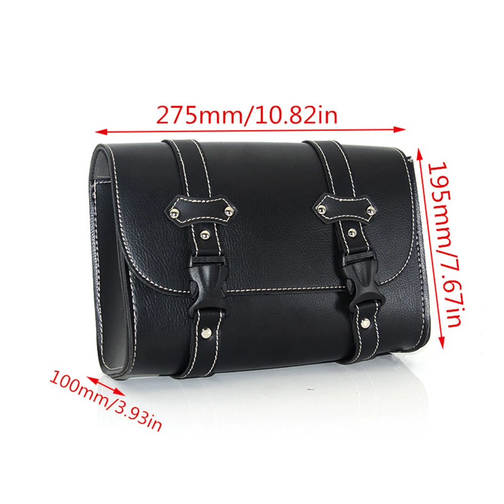 

Universal Motorcycle Saddle Bags PU Leather Motorbike Side Tool Pouch Tail Bag Luggage Waterproof Motorcycle Rear Seat Bag Black