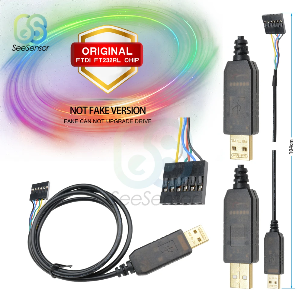 6Pin FTDI FT232RL FT232 USB к TTL UART серийный кабель-адаптер для загружаемого кабеля Arduino