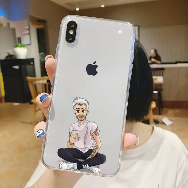 

Zayn malik one direction Phone Case Transparent for iPhone 6 7 8 11 12 s mini pro X XS XR MAX Plus