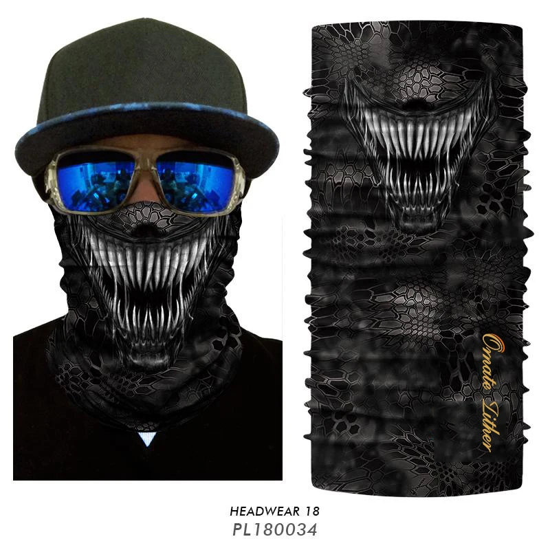 3D Mascarilla Hombre Bandanas facemask Ciclismo Venom Neck Gaiter Ghost Face Shield Лыжная Балаклава маска повязка на