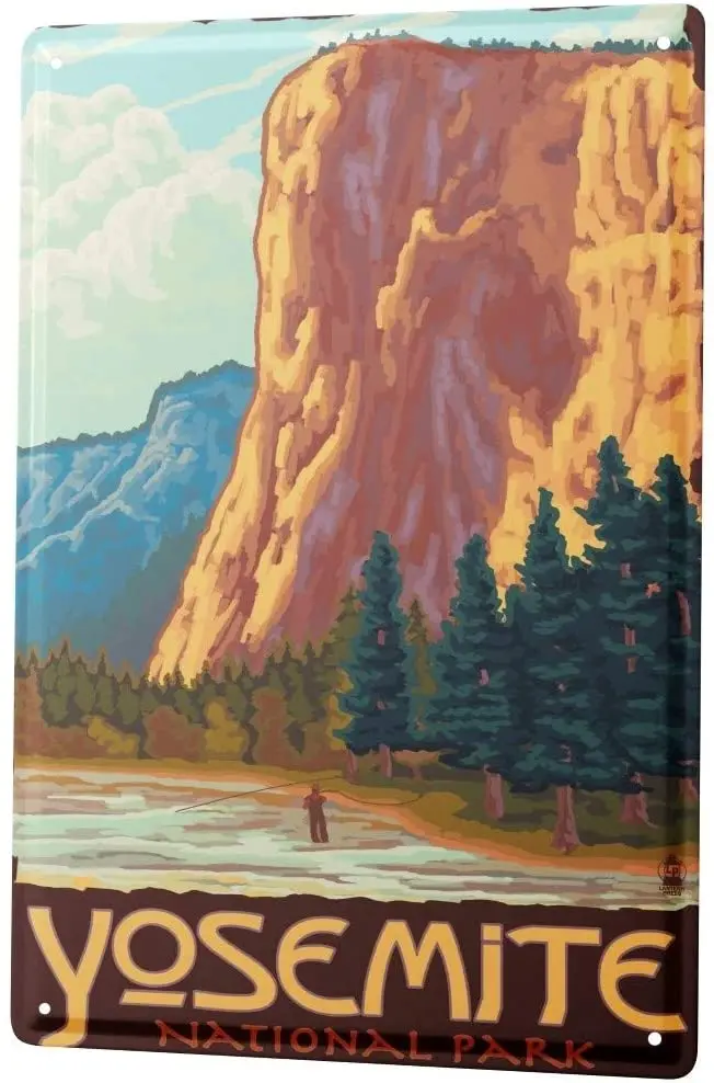 

Tin Sign Metal Plate Decorative Sign Home Decor Plaques Holiday Travel Agency Yosemite National Park
