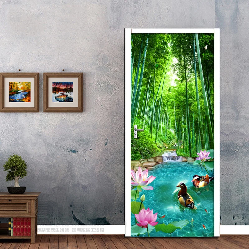 Наклейка на дверь из ПВХ сделай сам водонепроницаемая самоклеящаяся наклейка