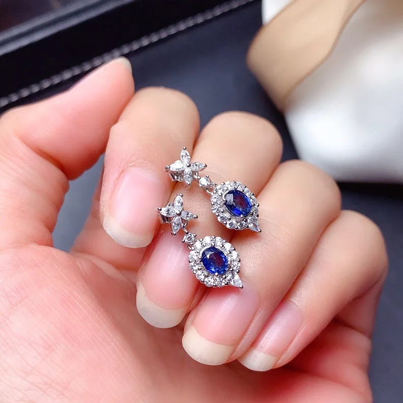 

925 Sterling Silver Elegance Emerald Earrings for Women Clip Colorful Gemstone Earrings Wedding Engagement Party Jewelry Gift