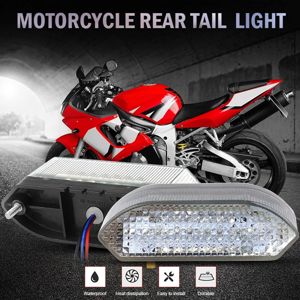 

Smoke 30LED Motorcycle ATV Brake Light License Plate Tail Lights Stop Running Bracket Lightings