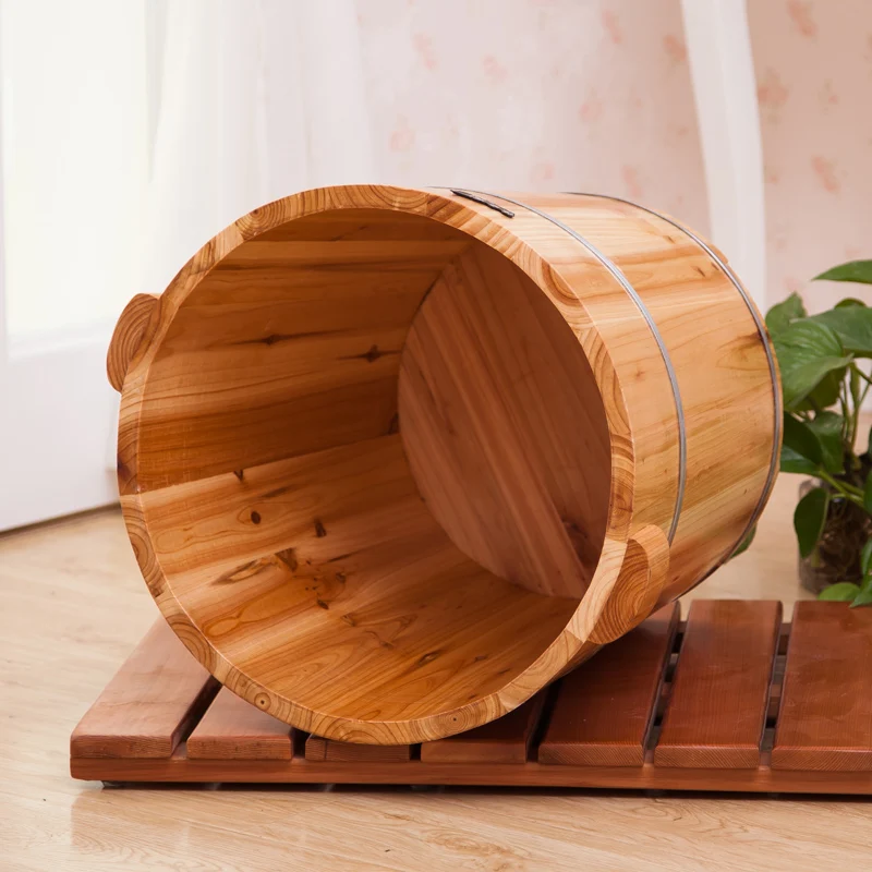 Бочка для ног High Fir бочка деревянная ванна дома с крышкой|Надувные и переносные