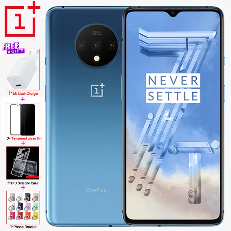 Оригинальный мобильный телефон OnePlus 7T с глобальной прошивкой 6 55 дюймов 90 ГГц 8 ГБ