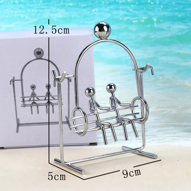 

Креативные сбалансированные настольные украшения Shuang в виде железных людей, украшения для домашнего декора, подарок на день рождения