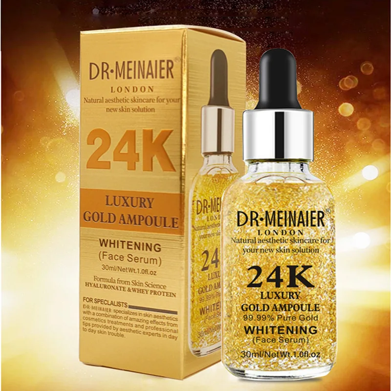 

24K Gold Concentrated Face Serum Firming Brightening Moisturizing Acne Anti-wrinkle Shrink Pores Whitening Skin Care Essence