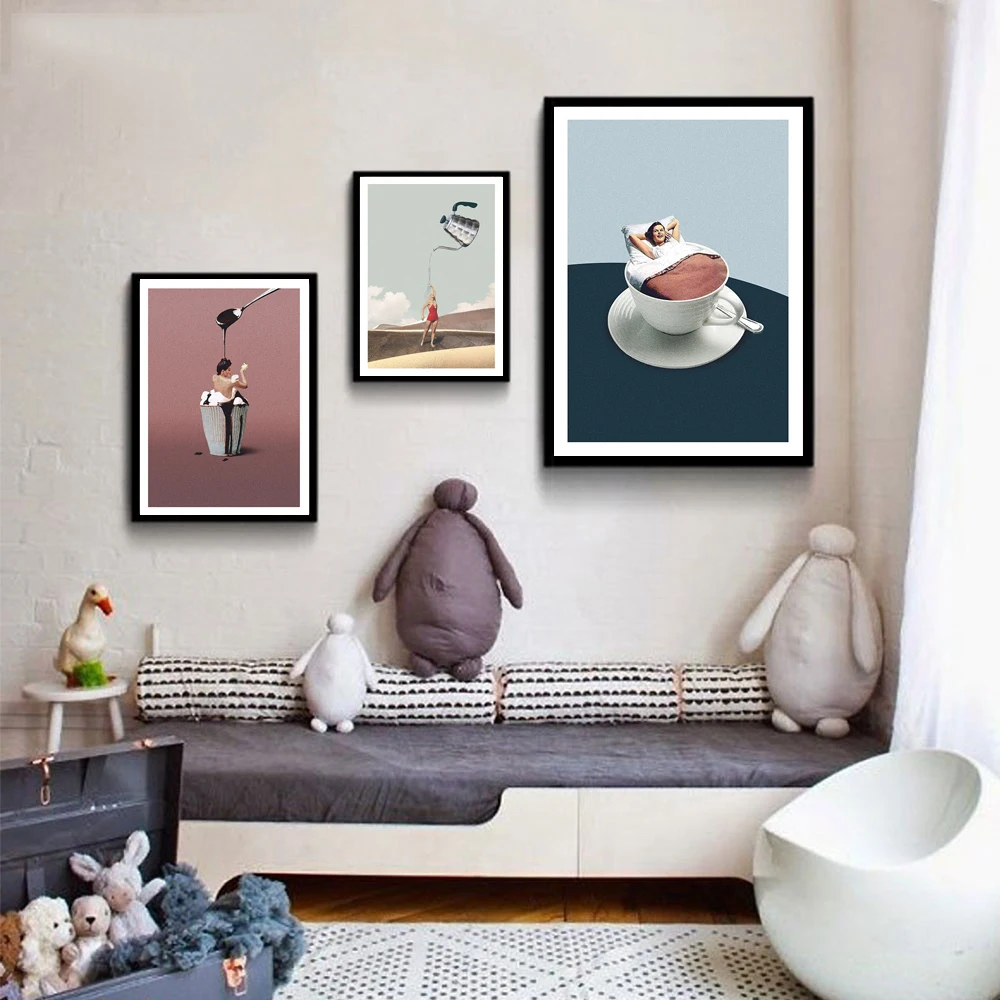 Мультяшная абстрактная фигурка художественная картина домашний декор фотообои