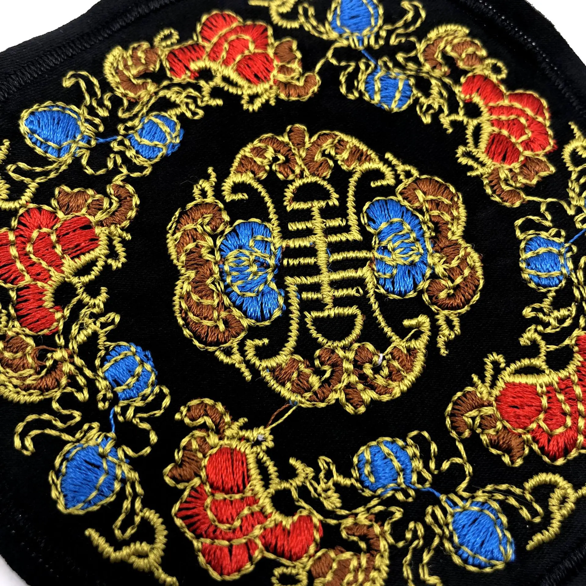 Fish Lotus Embroidered Patches Sew On For Clothing DIY Applique Stickers Clothes Badges Chinese Style Big Sticker | Дом и сад