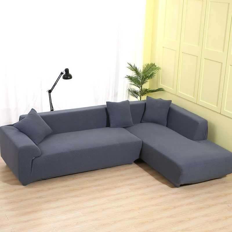 Velvet Sofa Covers for Living Room Solid Sectional Cover Elastic Couch Home Decor Fundas Slipover Top Quality | Дом и сад