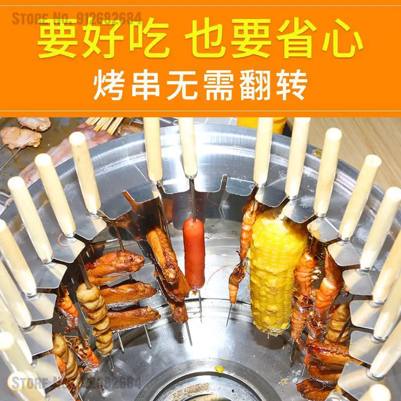 Коптильня для барбекю без дыма Invention для дома с углем внутри и на открытом воздухе, нержавеющая сталь, подвесная печь на 5 человек.