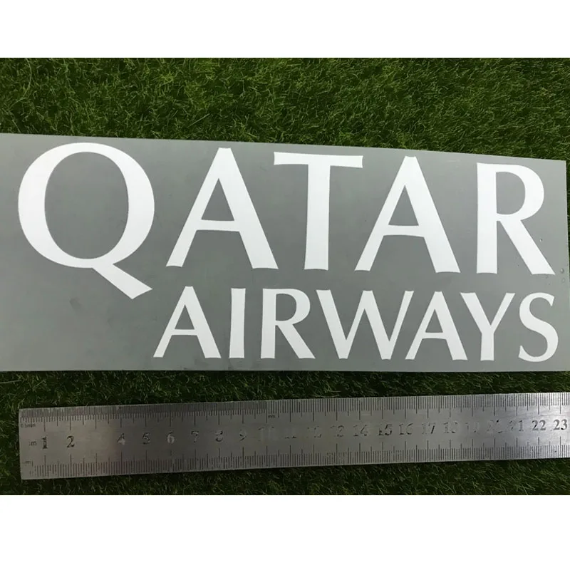 

2016 La Liga Qatar Airways Sponsor Patch Iron On Patches Size is Length is 22.8cm Height is 8.8 cm