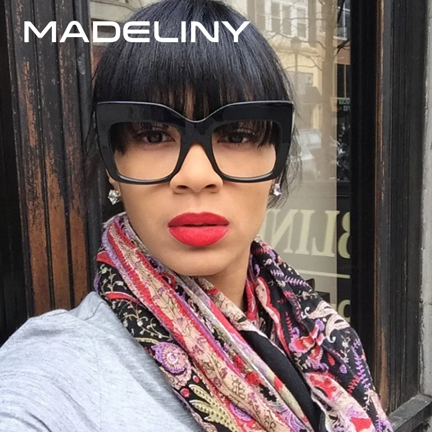 MADELINY, новая мода, для женщин, негабаритная оправа, оправа для очков, брендовая дизайнерская, винтажные, горячие, квадратные очки, UV400, gafas de MA205