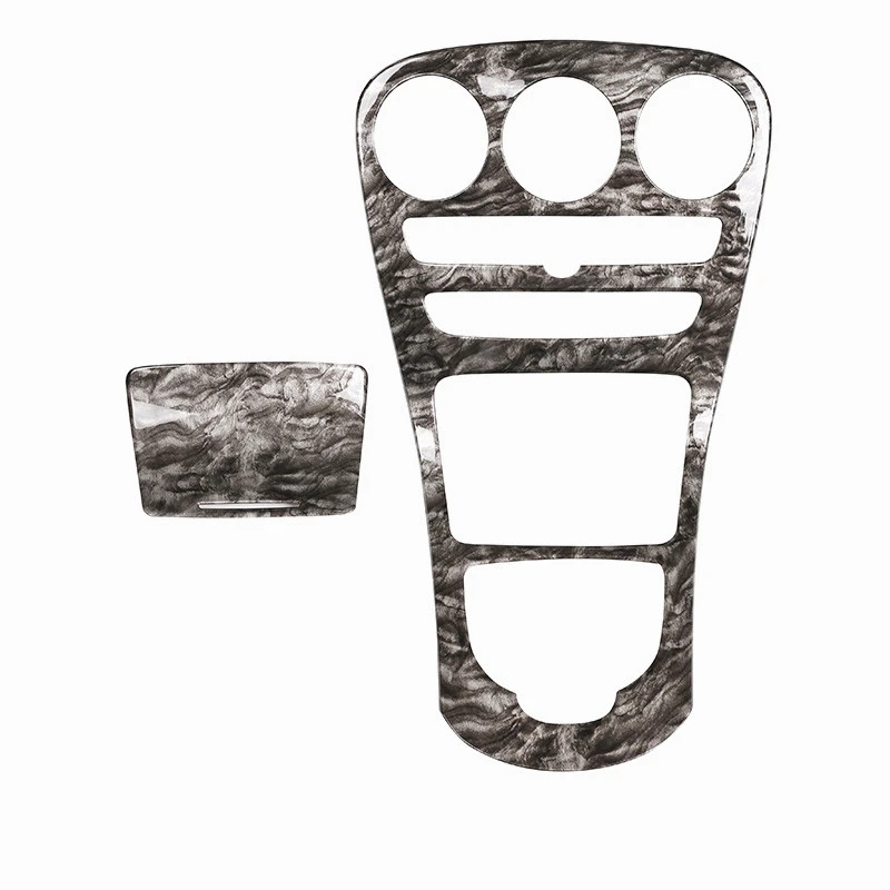 Украшение панели центральной консоли с мраморным рисунком из АБС пластика 2 шт.