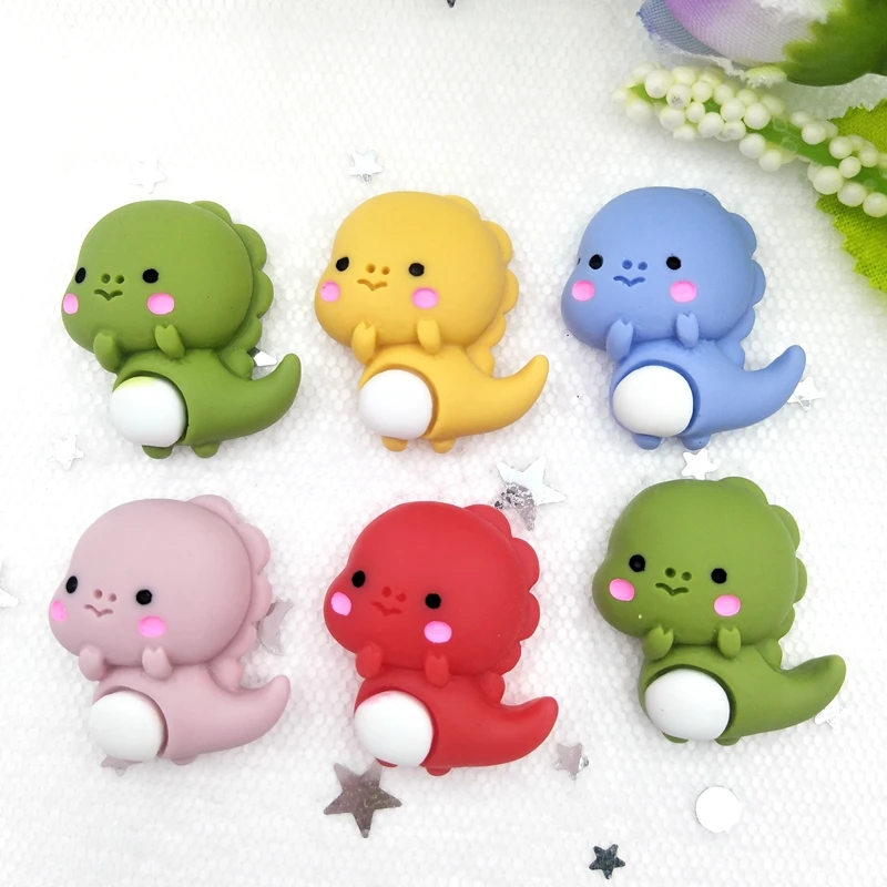 10 штук искусственный бриллиант из смолы Kawaii Mix Красочные Meng pet динозавры Flatback