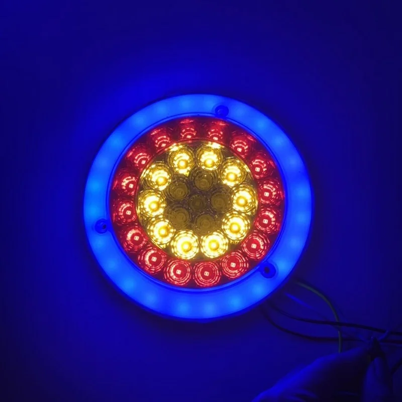 

Round Red/Amber 56Led Brake Stop Turn Signal Tail Lights for Truck Trailer 24V