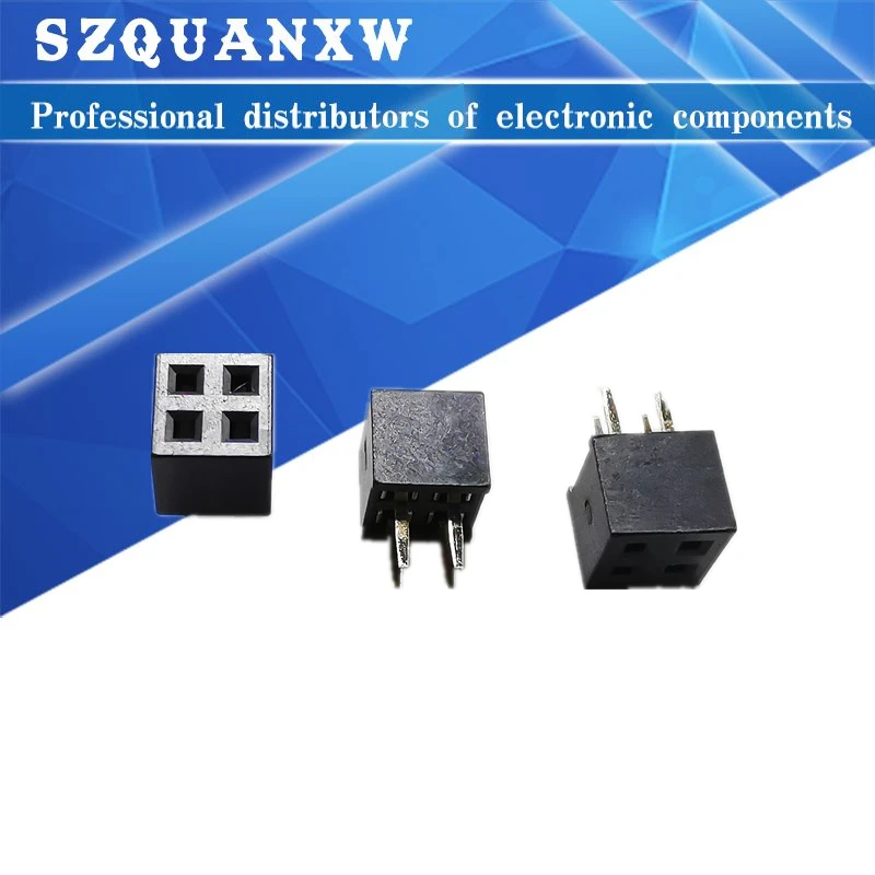 10pcs 2.0mm Double Row Straight Female 2-40P Pin Header Socket Connector 2x2/3/4/5/6/7/8/9/10/12/14/15/20/25Pin | Электронные