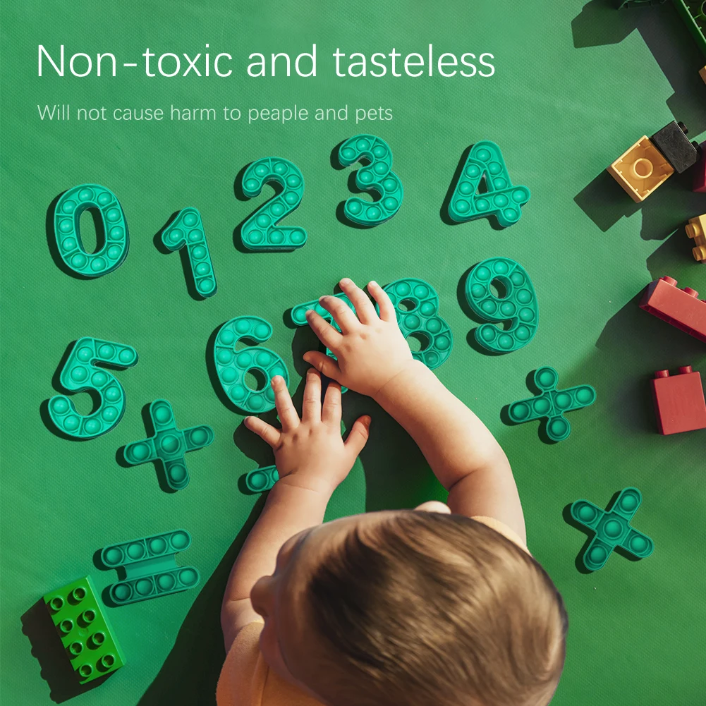 

Relaxing Push Bubble Toys Environmentally Silicone Numbers Toy Educational Decompression Hobbies Anti-Stress Relaxing