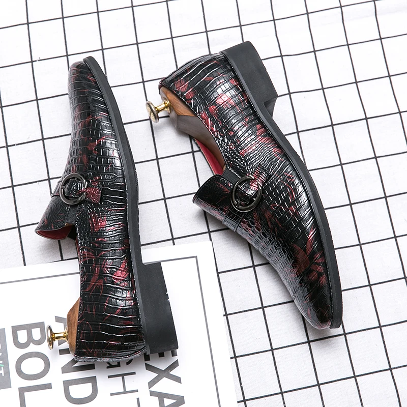 

Men Leahter Shoes Loafers Luxury Brand Men Dress Shoes Classic Leather Mens Loafers Shoes Dropshipping Oversized 38-46