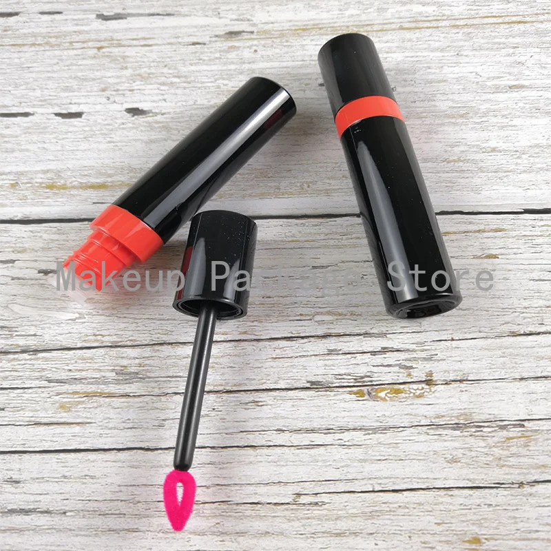 

10/30/50pcs Black Round Plastic Lip Gloss Refillable Bottle,Cosmetic Lip Oil Package,Empty Portable Liquid Lipstick Storage Tube