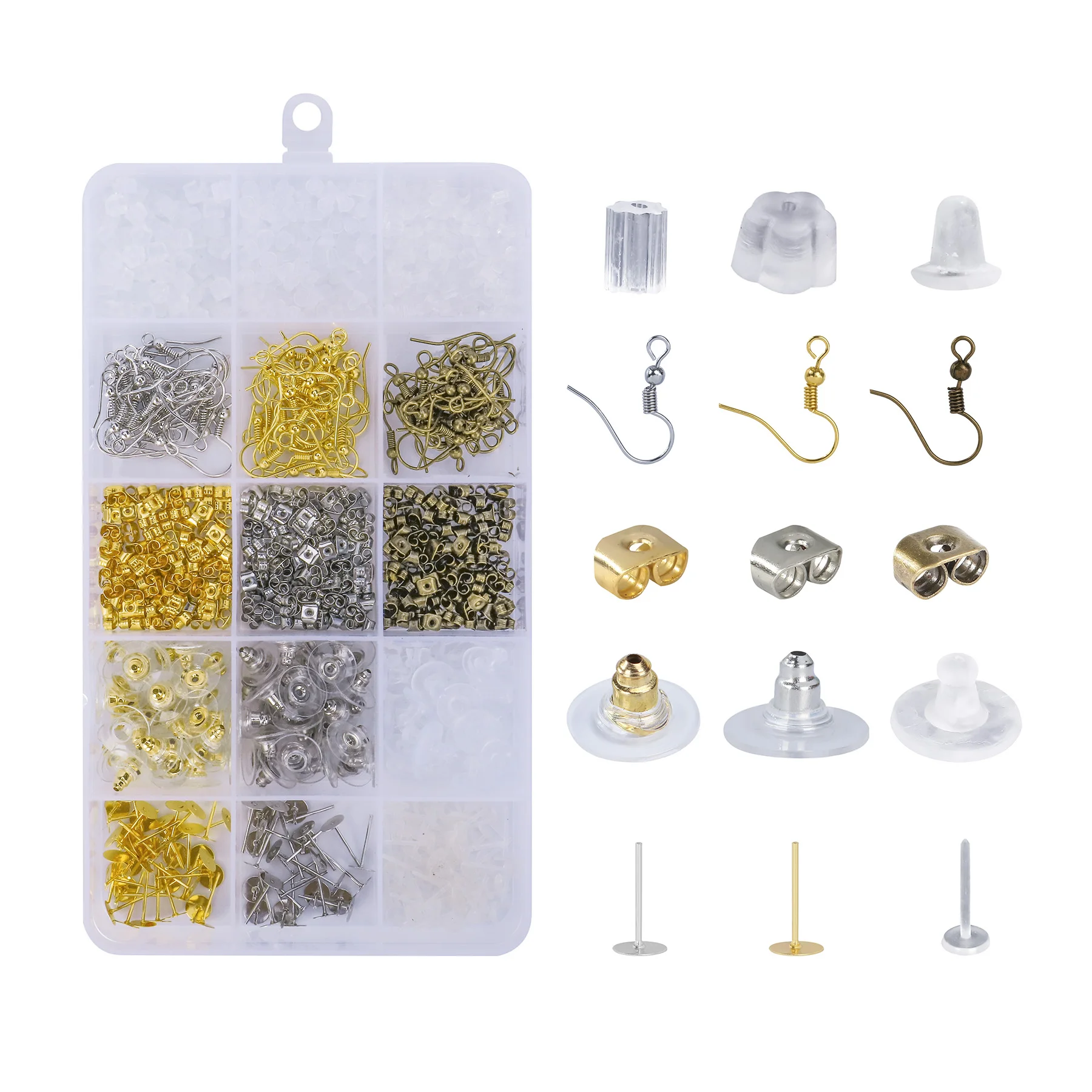 

610/1220PCS Earring accessories box combin Accessories DIY handmade jewelry accessories combination accessories set