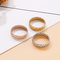 stainless steel wheat ears ring for women men fashion personality jewelry accessories