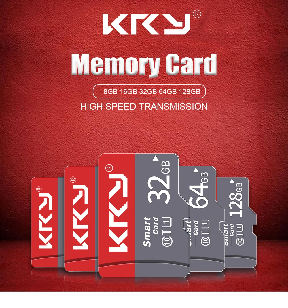 Карта памяти KRY, 32 ГБ, 16 ГБ, 8 ГБ, 128 ГБ, 64 ГБ, Microsd карта C10, Micro TF, SD карта, 8, 16, 32, 64, 128 ГБ, адаптер Cartao De Memoria Carte
