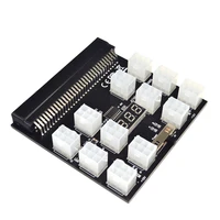 pci e 12x6pin power supply breakout board adapter converter 12v for ethereum btc antminer miner mining for hp server psu gpu