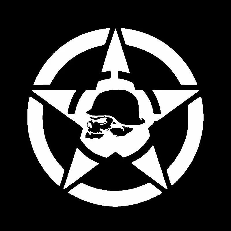 

Personality Car Sticker Skull Star Motorcycle KK Vinyl Decal Black/Silver Sunscreen Waterproof 15cm*15cm