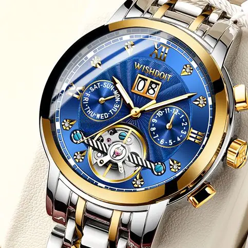

Swiss Watch Men's Mechanical Automatic Hollow Watch Large Dial Waterproof Luminous 2021 New Men's Fashion Watch Luxury