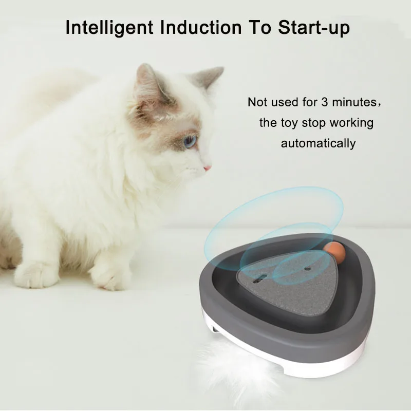 Умная игрушка для домашних животных кошек перьев мячей трек пищалка