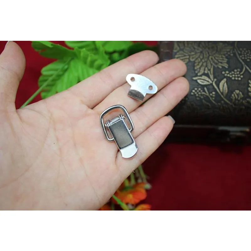 

40Pcs 43*21mm,White Duck-Mouth Buckle Vintage Mini Lock Chest Gift Box Suitcase Case Buckles Toggle Hasp Latch Catch Clasp